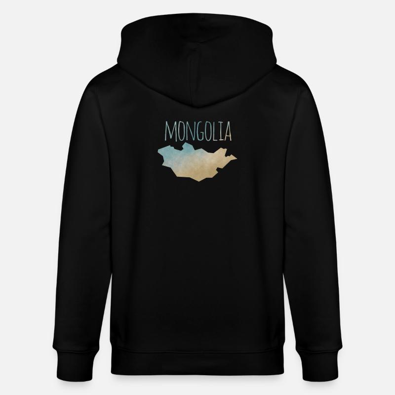 Mongolia - Stanley/Stella Unisex Bio-Kapuzenjacke CULTIVATOR  - Schwarz