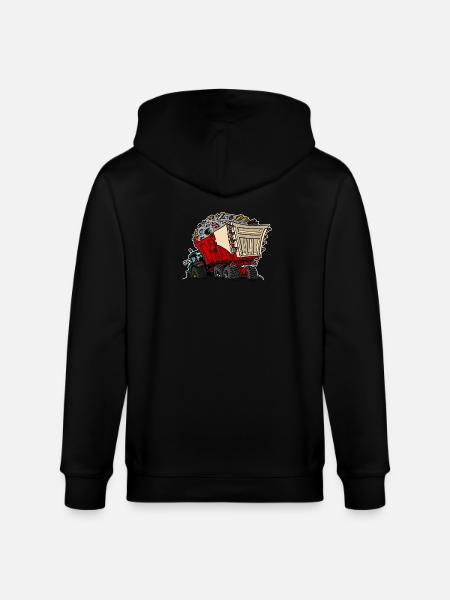 0956 cart RUIN - Stanley/Stella CULTIVATOR Unisex Organic Hooded Jacket - black