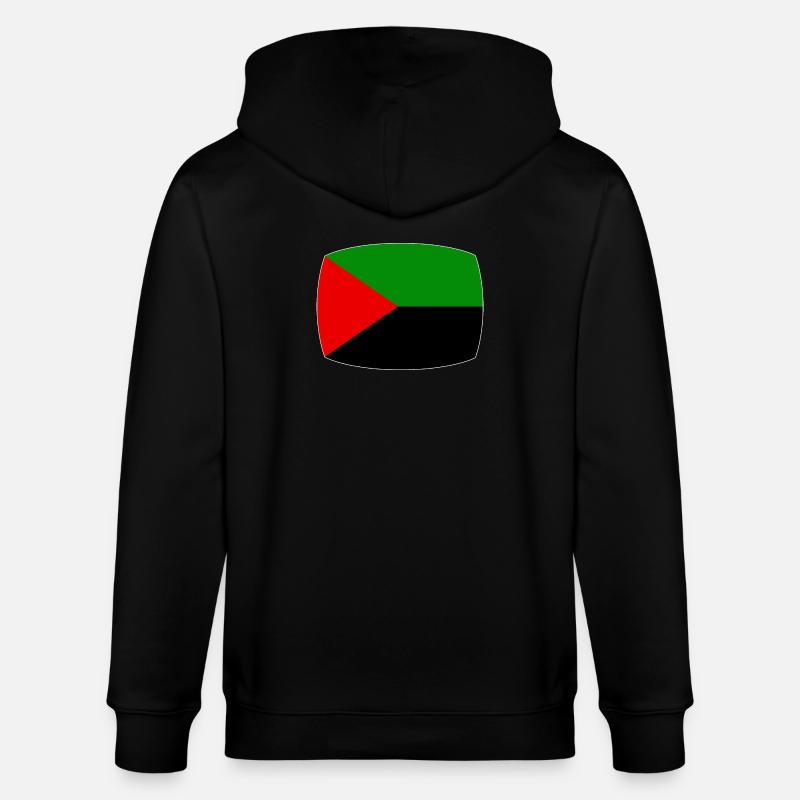 Martinique drapeau rouge vert noir - Veste à capuche bio CULTIVATOR Stanley/Stella Unisexe - noir
