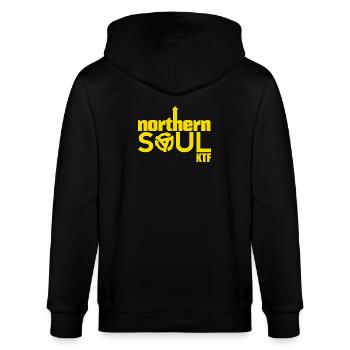 Northern Soul KTF - Retro-Musik der 1960er Jahre - Stanley/Stella Unisex Bio-Kapuzenjacke CULTIVATOR  - Schwarz - Hinten - Anna (173cm)