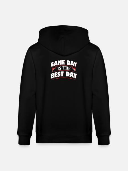 Game Day is the best - Stanley/Stella CULTIVATOR  Unisex Organic Hooded Jacket - black