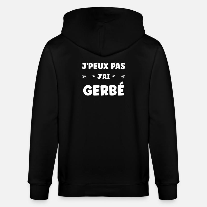 J'peux pas j'ai GERBÉ - Veste à capuche bio CULTIVATOR Stanley/Stella Unisexe - noir