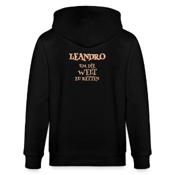 Retter Leandro - Stanley/Stella Unisex Bio-Kapuzenjacke CULTIVATOR  - Schwarz - Hinten - Anna (173cm)