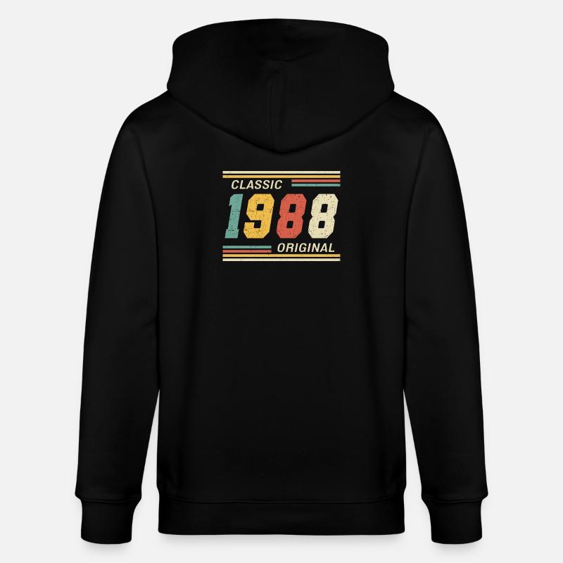 Classic 1988 original 1988 - Stanley/Stella Unisex Bio-Kapuzenjacke CULTIVATOR  - Schwarz