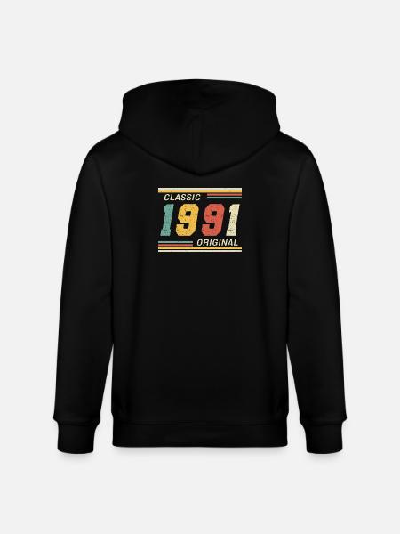 Classic 1991 original 1991 - Stanley/Stella CULTIVATOR Unisex Organic Hooded Jacket - black