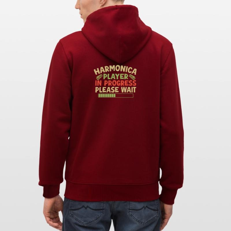 Funny Harmonica Player In Progress Harmonica Stanley/Stella Unisex Bio-Kapuzenjacke CULTIVATOR 