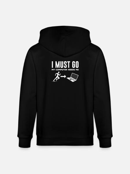 Computer Needs Me Programmierer - Stanley/Stella Unisex Bio-Kapuzenjacke CULTIVATOR - Schwarz