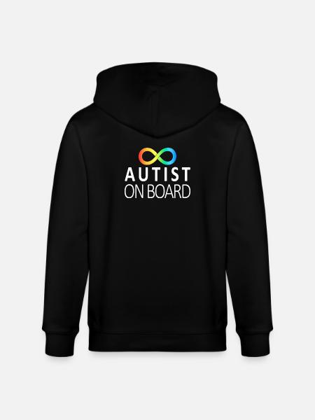 Autist on Board: Neurodiversity Stickers - Stanley/Stella CULTIVATOR  Unisex Organic Hooded Jacket - black