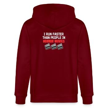Movies Streaming Statement Theatre Movies Cinema - Stanley/Stella CULTIVATOR  Unisex Organic Hooded Jacket - burgundy - Back - Anna (173cm)