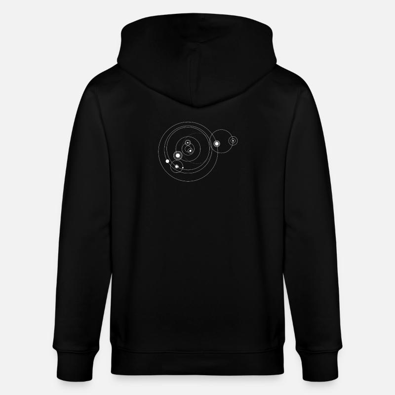 Solar system only (white) - Stanley/Stella CULTIVATOR  Unisex Organic Hooded Jacket - black