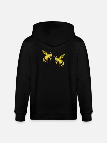 Bee Wasp - Stanley/Stella CULTIVATOR Unisex Organic Hooded Jacket - black