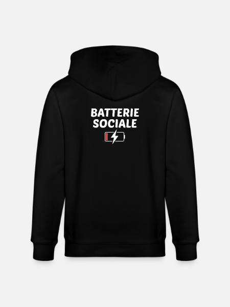 Batterie sociale à 0% - Veste à capuche bio CULTIVATOR Stanley/Stella Unisexe - noir