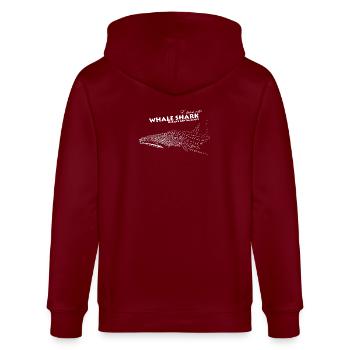 WHALE SHARK - Stanley/Stella CULTIVATOR  Unisex Organic Hooded Jacket - burgundy - Back - Anna (173cm)