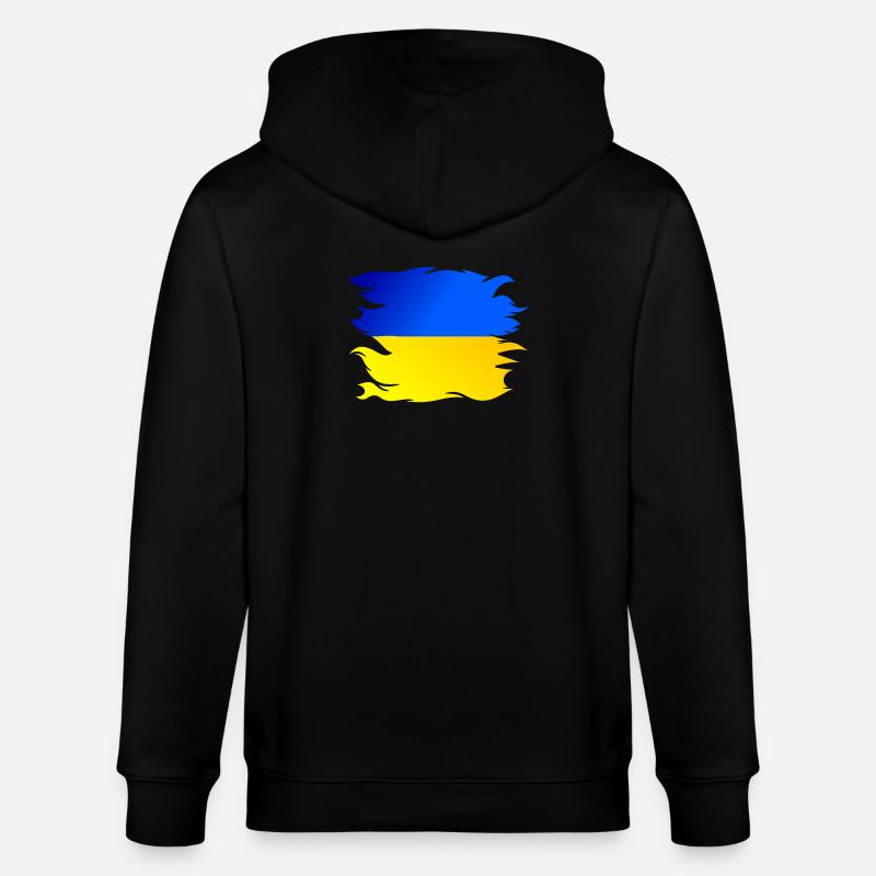 Drapeau de l’Ukraine Drapeau - Veste à capuche bio CULTIVATOR Stanley/Stella Unisexe - noir