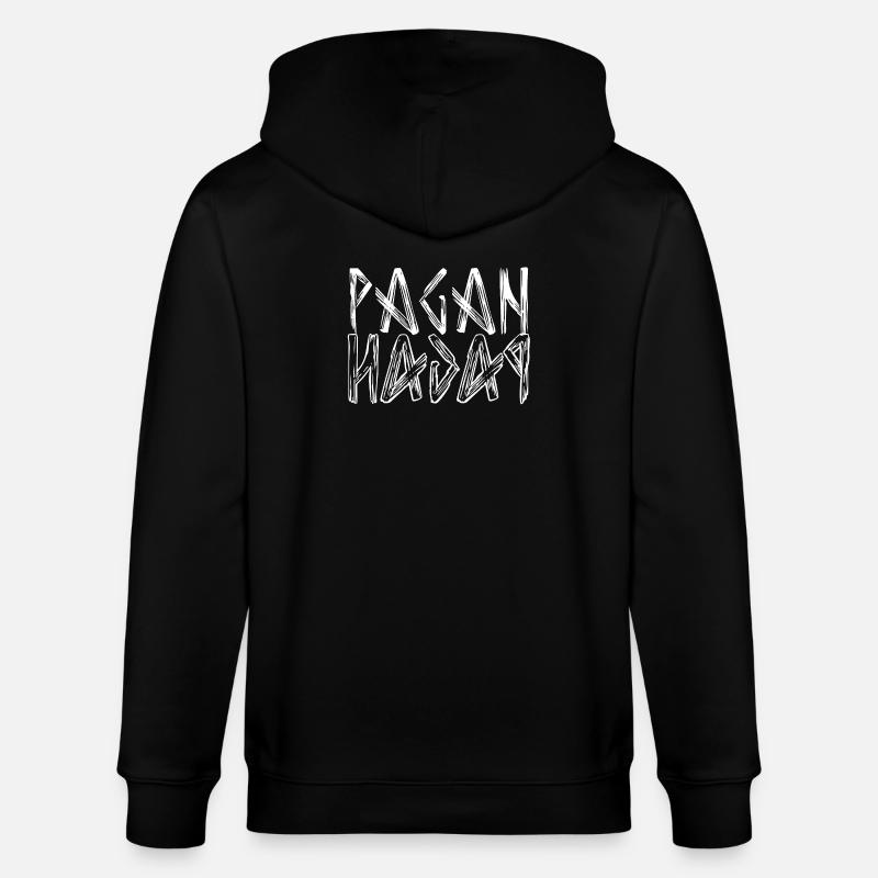 Logo de lettrage païen - Veste à capuche bio CULTIVATOR Stanley/Stella Unisexe - noir