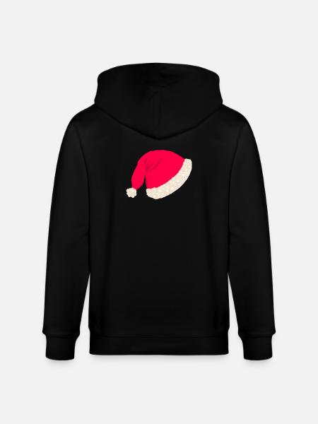 Christmas hat without text - Stanley/Stella CULTIVATOR Unisex Organic Hooded Jacket - black