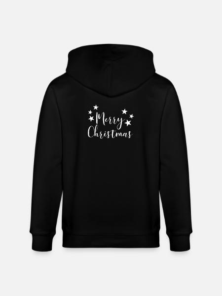 Merry Christmas Design - Stanley/Stella CULTIVATOR Unisex Organic Hooded Jacket - black