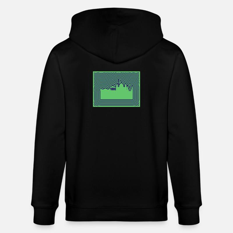 Ligne d’horizon de Berlin - Veste à capuche bio CULTIVATOR Stanley/Stella Unisexe - noir
