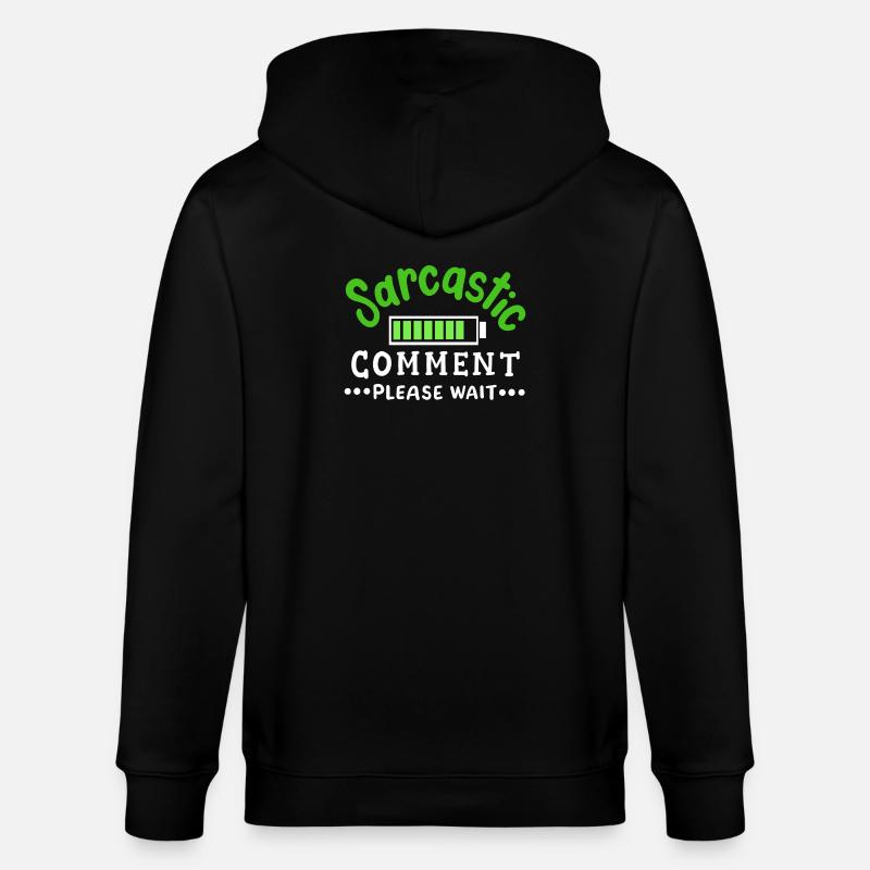 sarkastisch lustig Sarkasmus - Stanley/Stella Unisex Bio-Kapuzenjacke CULTIVATOR  - Schwarz