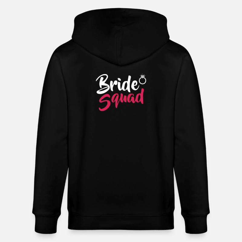 Bride Squad Braut JGA Junggesellin - Stanley/Stella Unisex Bio-Kapuzenjacke CULTIVATOR  - Schwarz