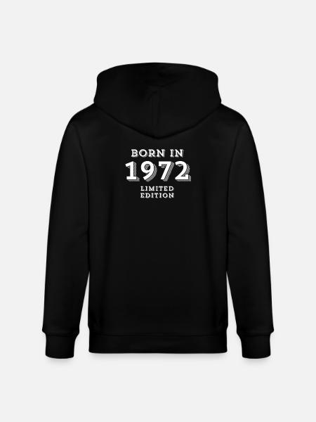 nato nel 1972, anno di nascita, 1972 - Felpa con cappuccio ecologica unisex CULTIVATOR di Stanley/Stella - nero