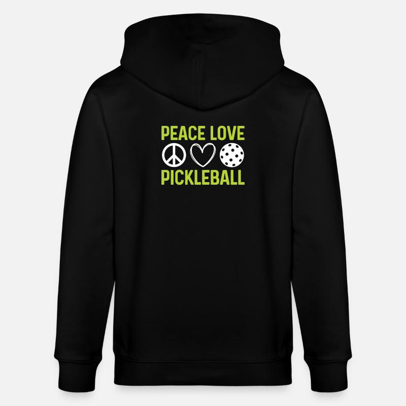 Peace Love Pickleball - Veste à capuche bio CULTIVATOR Stanley/Stella Unisexe - noir