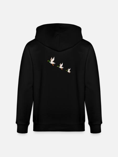 Flying Ducks - Stanley/Stella CULTIVATOR Unisex Organic Hooded Jacket - black