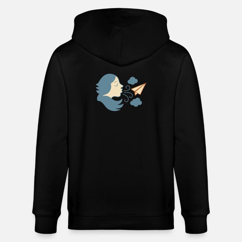 Let It Flow - Stanley/Stella Unisex Bio-Kapuzenjacke CULTIVATOR  - Schwarz