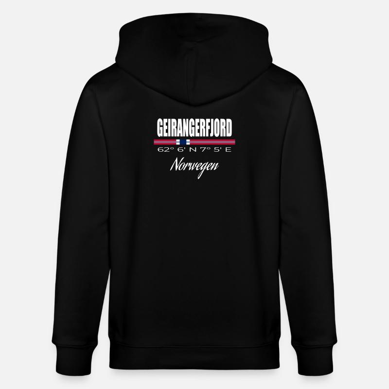 Geirangerfjord - Stanley/Stella Unisex Bio-Kapuzenjacke CULTIVATOR  - Schwarz