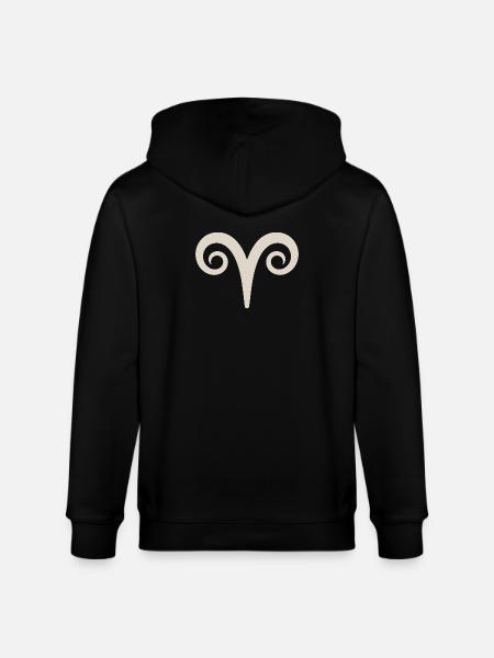 Vædderen Stjernetegn Symbol Vædderen Horoskop Vædderen - Stanley/Stella økologisk unisex-hættejakke CULTIVATOR  - sort