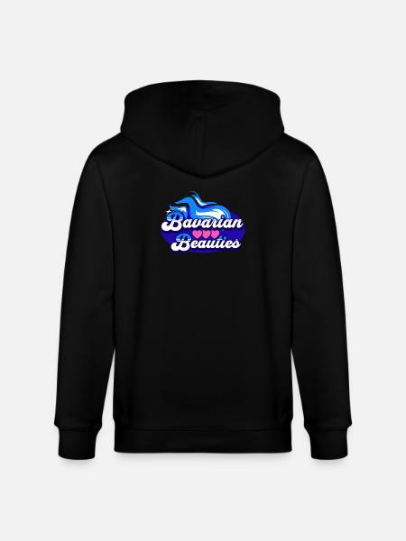 Bavarian Beauties with Heart - Stanley/Stella CULTIVATOR Unisex Organic Hooded Jacket - black