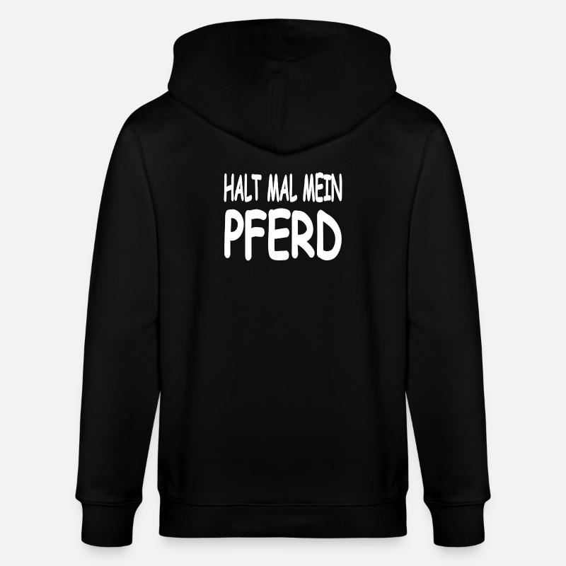 Pferde - Stanley/Stella Unisex Bio-Kapuzenjacke CULTIVATOR  - Schwarz