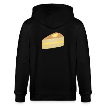 Zitronenscheibe Mohnkuchen Dessert Zitrus - Stanley/Stella Unisex Bio-Kapuzenjacke CULTIVATOR  - Schwarz - Hinten - Anna (173cm)