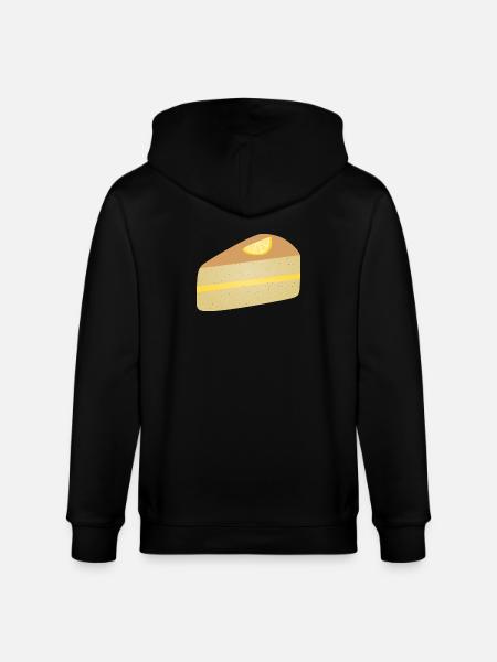Lemon Slice Poppyseed Cake Dessert Citrus - Stanley/Stella CULTIVATOR Unisex Organic Hooded Jacket - black