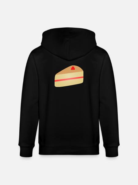 Pastel Cake Slice Raspberry - Stanley/Stella CULTIVATOR Unisex Organic Hooded Jacket - black