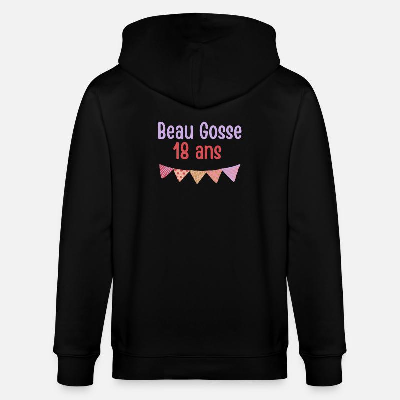 Beau Gosse 18 ans - Veste à capuche bio CULTIVATOR Stanley/Stella Unisexe - noir