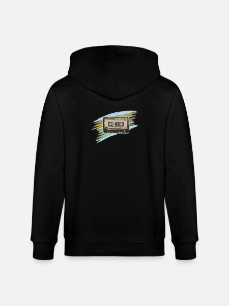 Cassettes Vibe Neon Brushes - Stanley/Stella CULTIVATOR  Unisex Organic Hooded Jacket - black