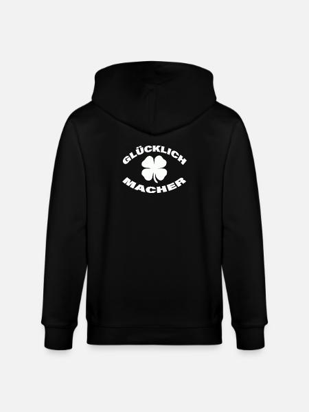 HAPPINESS MAKER - Stanley/Stella CULTIVATOR  Unisex Organic Hooded Jacket - black