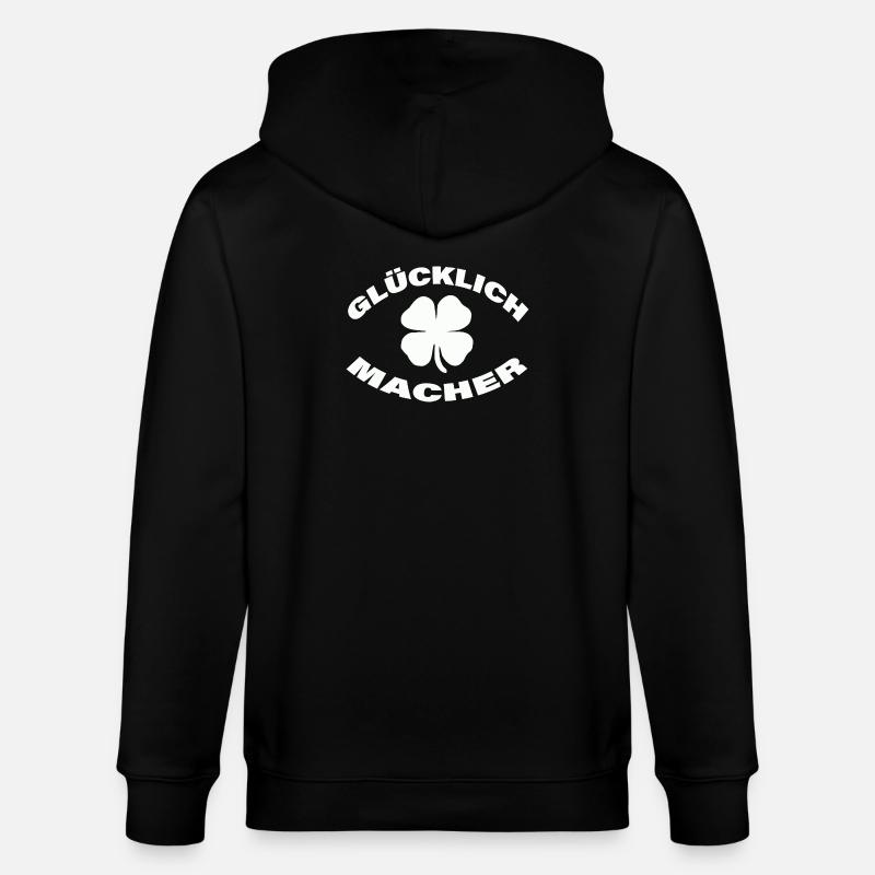 GLÜCKLICHMACHER - Stanley/Stella Unisex Bio-Kapuzenjacke CULTIVATOR - Schwarz