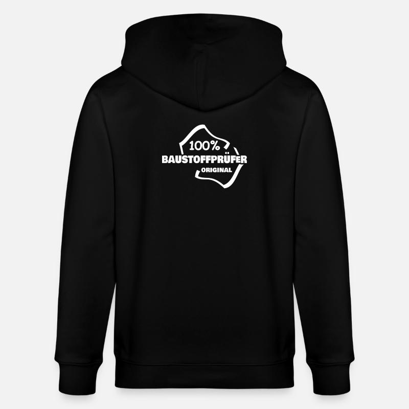 Geschenk für Baustoffpruefer - Stanley/Stella Unisex Bio-Kapuzenjacke CULTIVATOR - Schwarz