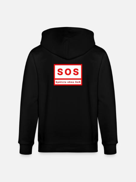 SOS Spätzle without sauce - Stanley/Stella CULTIVATOR Unisex Organic Hooded Jacket - black