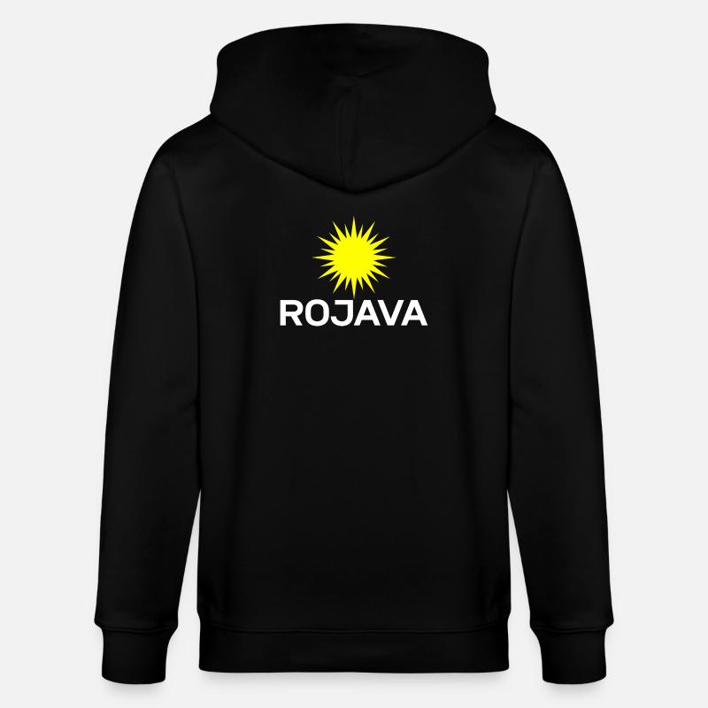 Rojava kurdistan - Stanley/Stella Unisex Bio-Kapuzenjacke CULTIVATOR  - Schwarz