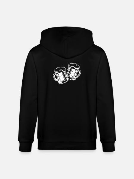 Bierglas Bier Anstossen - Stanley/Stella Unisex Bio-Kapuzenjacke CULTIVATOR  - Schwarz