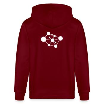 Molekül Netzwerk Verbindung - Stanley/Stella Unisex Bio-Kapuzenjacke CULTIVATOR  - Burgunderrot - Hinten - Anna (173cm)