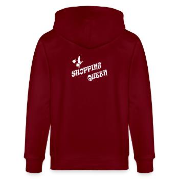 Reine du shopping - Veste à capuche bio CULTIVATOR Stanley/Stella Unisexe - bordeaux - Dos - Anna (173cm)
