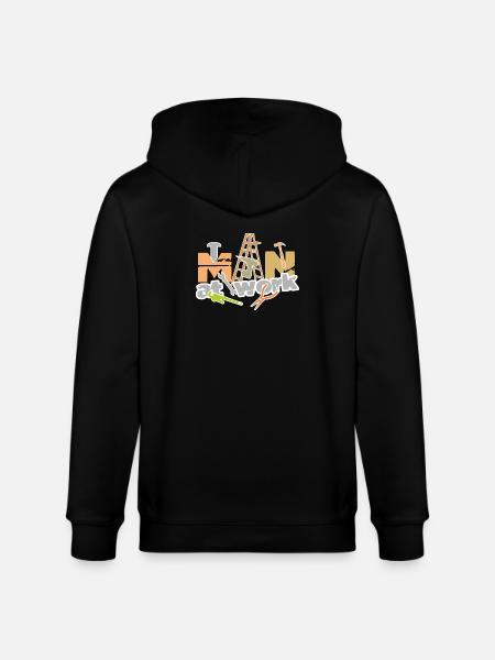 Man_at_work - Stanley/Stella CULTIVATOR Unisex Organic Hooded Jacket - black