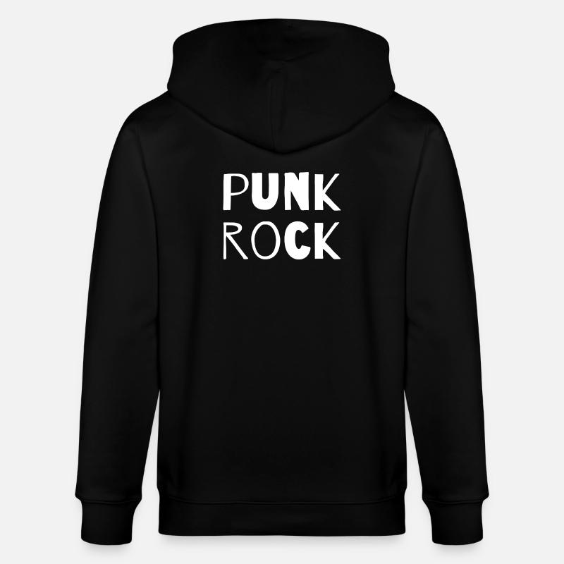 Punkrock Mutige Typografie - Stanley/Stella Unisex Bio-Kapuzenjacke CULTIVATOR  - Schwarz