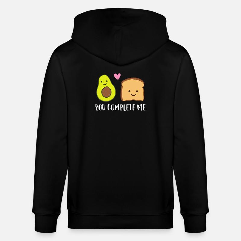 You Complete Me Avocado Toast - Stanley/Stella CULTIVATOR  Unisex Organic Hooded Jacket - black