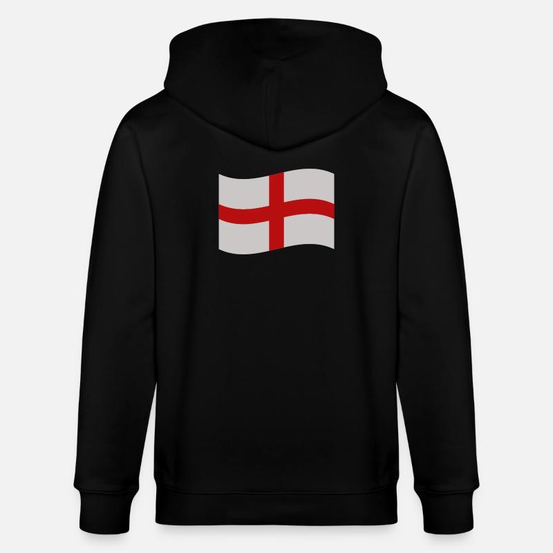 Drapeau anglais - Veste à capuche bio CULTIVATOR Stanley/Stella Unisexe - noir
