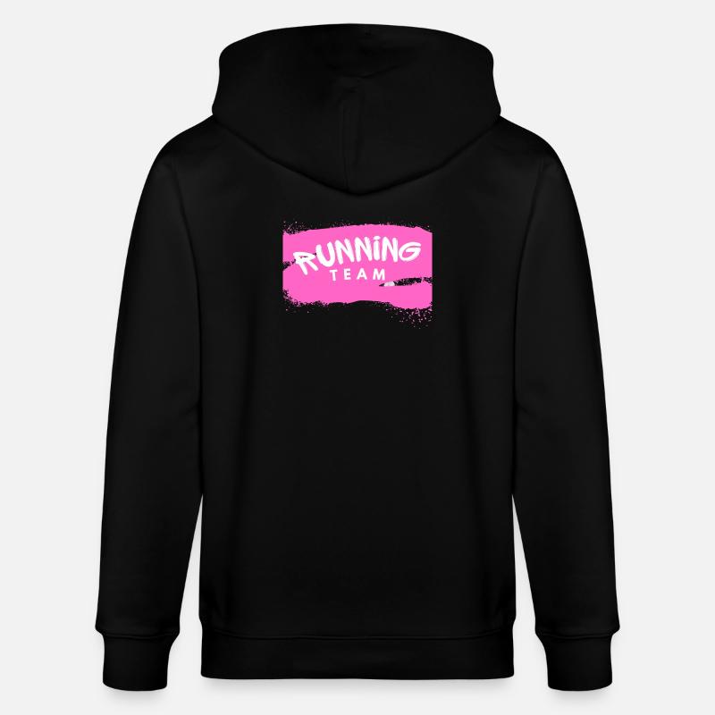Running Team - Stanley/Stella Unisex Bio-Kapuzenjacke CULTIVATOR - Schwarz